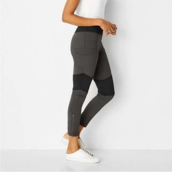 Anatomie Pants - Anatomie Womens Pants Andrea Contrast Panel Leggings Stretch Travel
Gray Black S